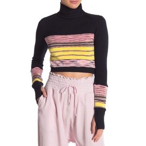 NEW! FREE PEOPLE Long Sleeve Crop Top